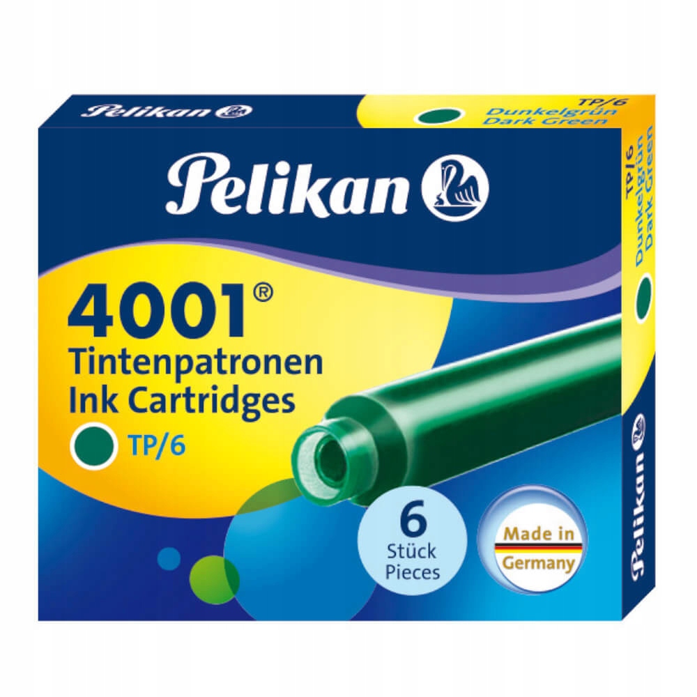 

Naboje pióra wiecznego 4001 krótkie TP/6 Pelikan