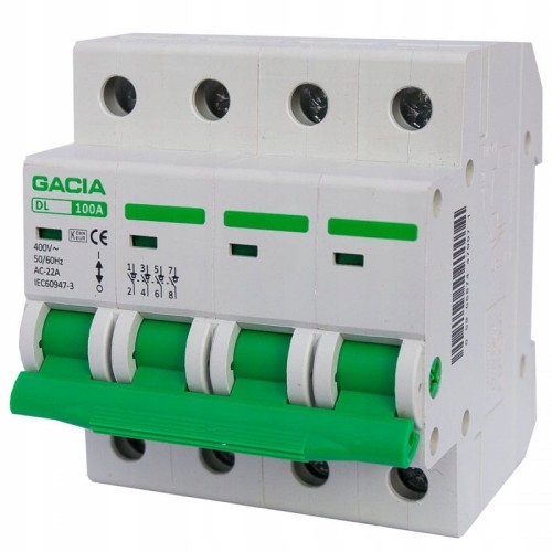 

Rozłącznik wyłącznik izolacyjny Gacia 4P 63A 230V