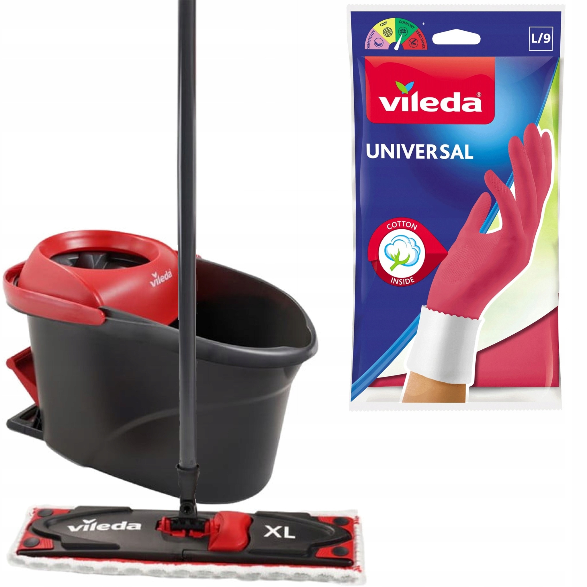 Levně Vileda Plochý Rotační Mop Ultramat Turbo XL 42 CM Rukavice Vileda Bonus