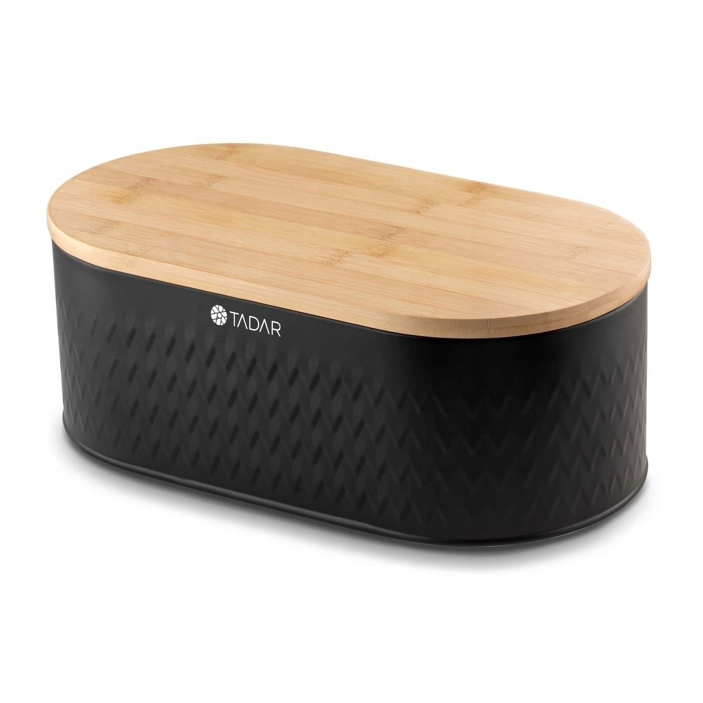 CHLEBAK Czarny DESKA + 2 przyprawnik SÓL PIEPRZ Tadar Iconic 34 x 18 x 12,5 Materiał metal