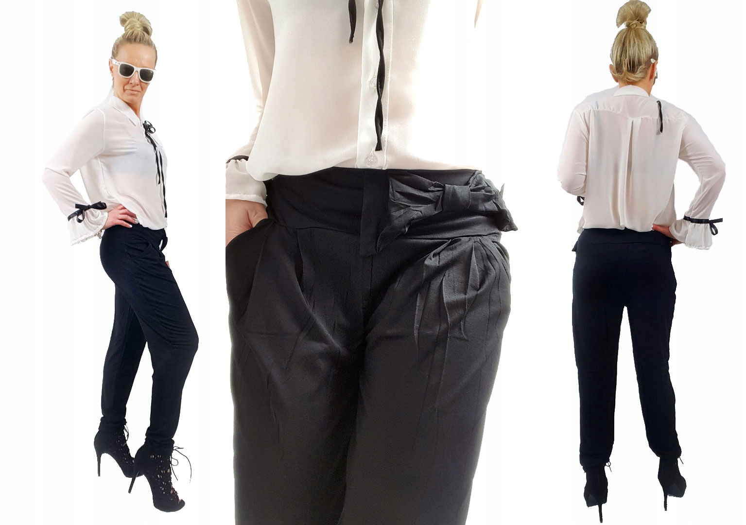 SPODNIE ALLADYNKI BAGGY HAREMKI CYGARETKI BRYCZESY