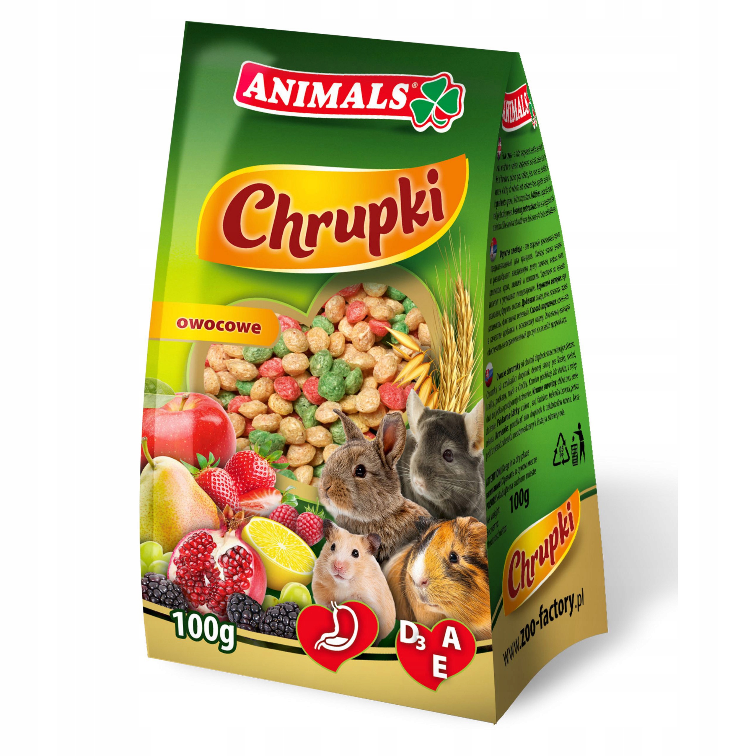 Levně Animals Ovocné křupky pro hlodavce