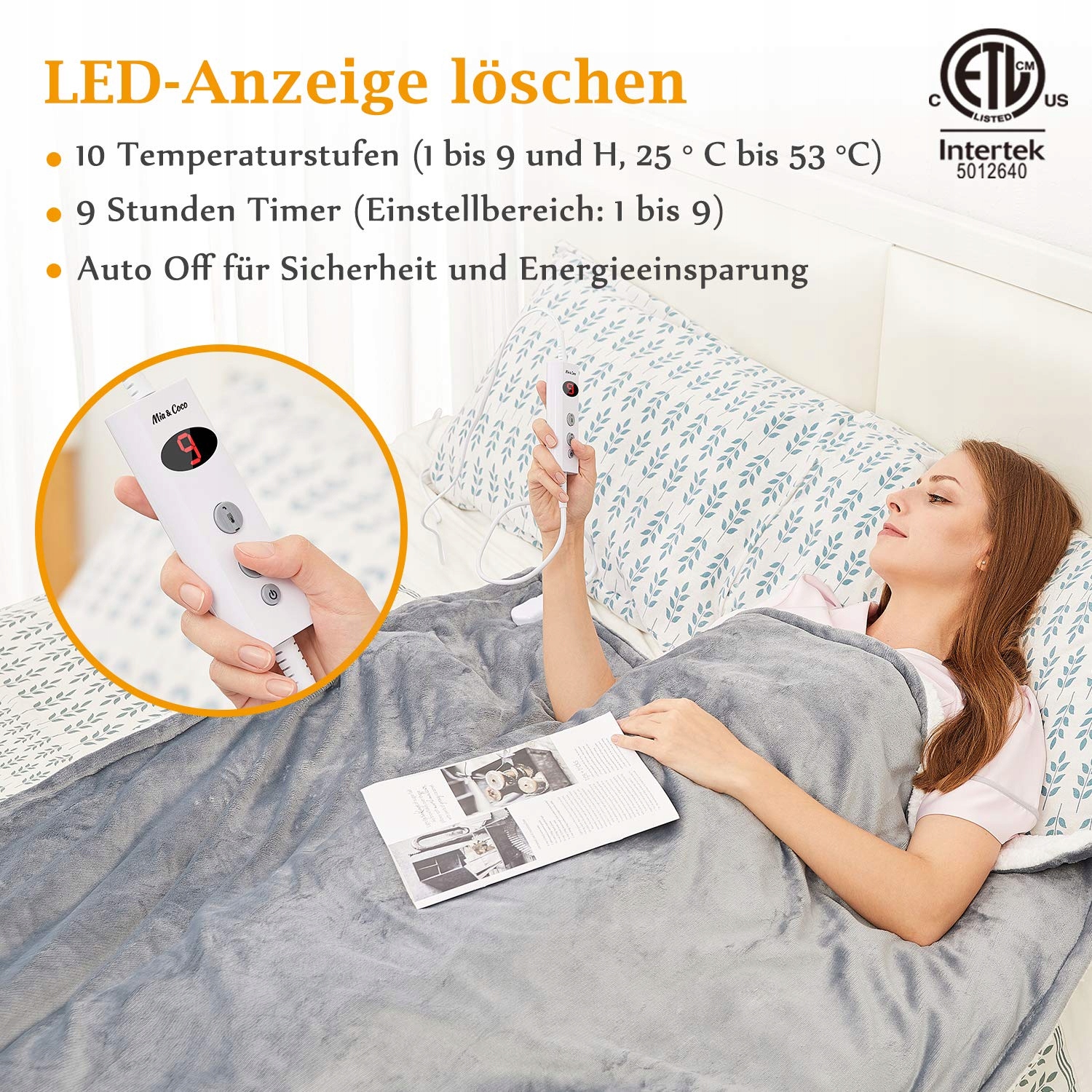 MIA&COCO Elektryczny Koc Automatyczny Rozgrzewający — miniatura 2