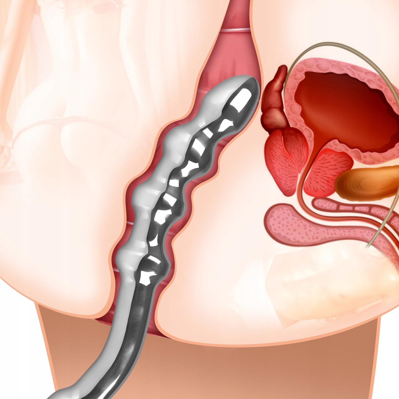 SXOVO Stalowy Korek Analny Dildo Metalowe Kule G Punkt Masażer Prostaty — miniatura 5