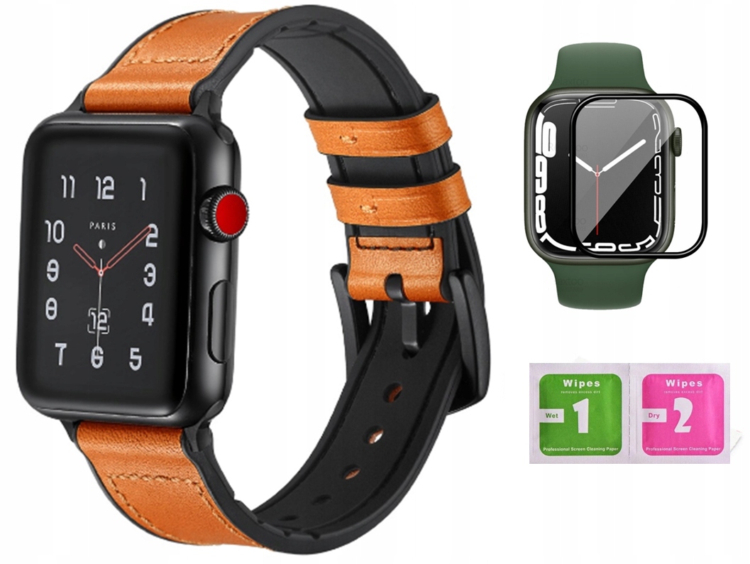 Pasek Skórzany Do Apple Watch 1 2 3 4 5 6 7 8 9 SE/45mm/44mm/42mm/ULTRA