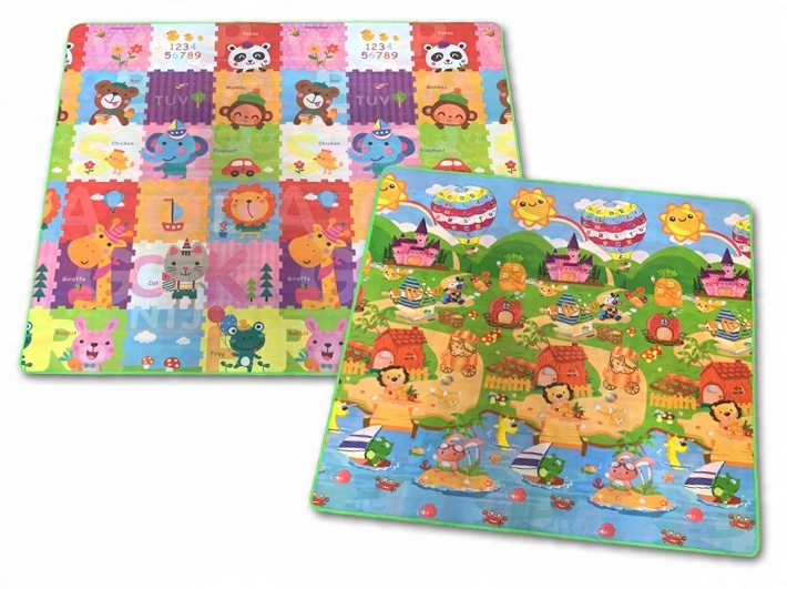 

Dwustronna mata edukacyjna kolorowa 180 x 200 I194