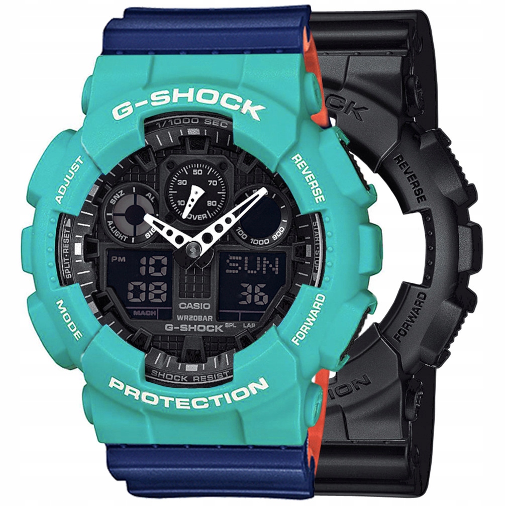 Sada G-shock GA-100-1A1ER Zelená Modrá