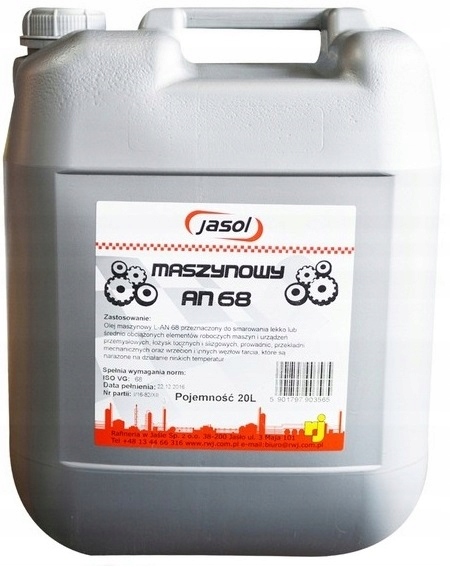 

Jasol An 68 Olej maszynowy op. 20 l