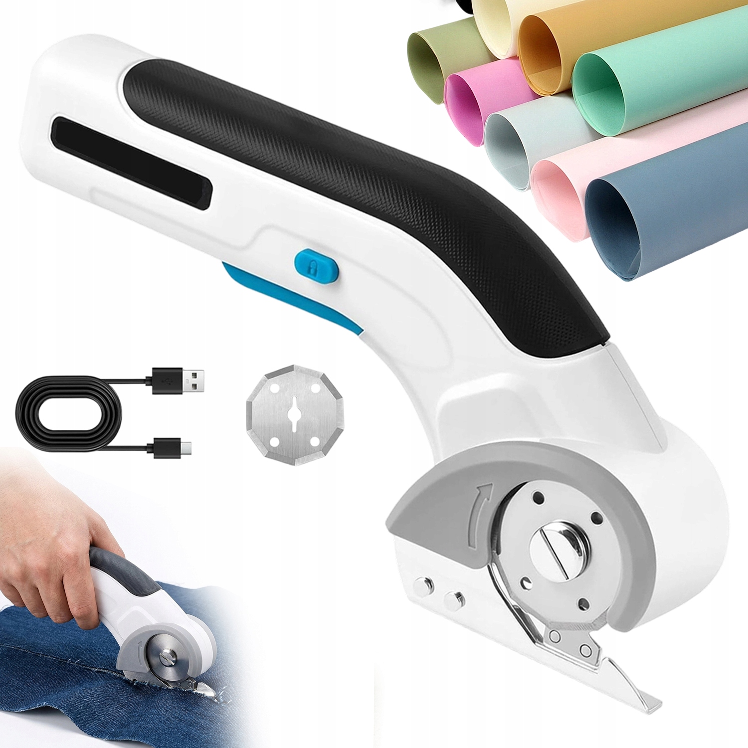 60W Stroj Na Řezání Tkanin, Bezdrátové Elektrické Nůžky, 320 Ot/min