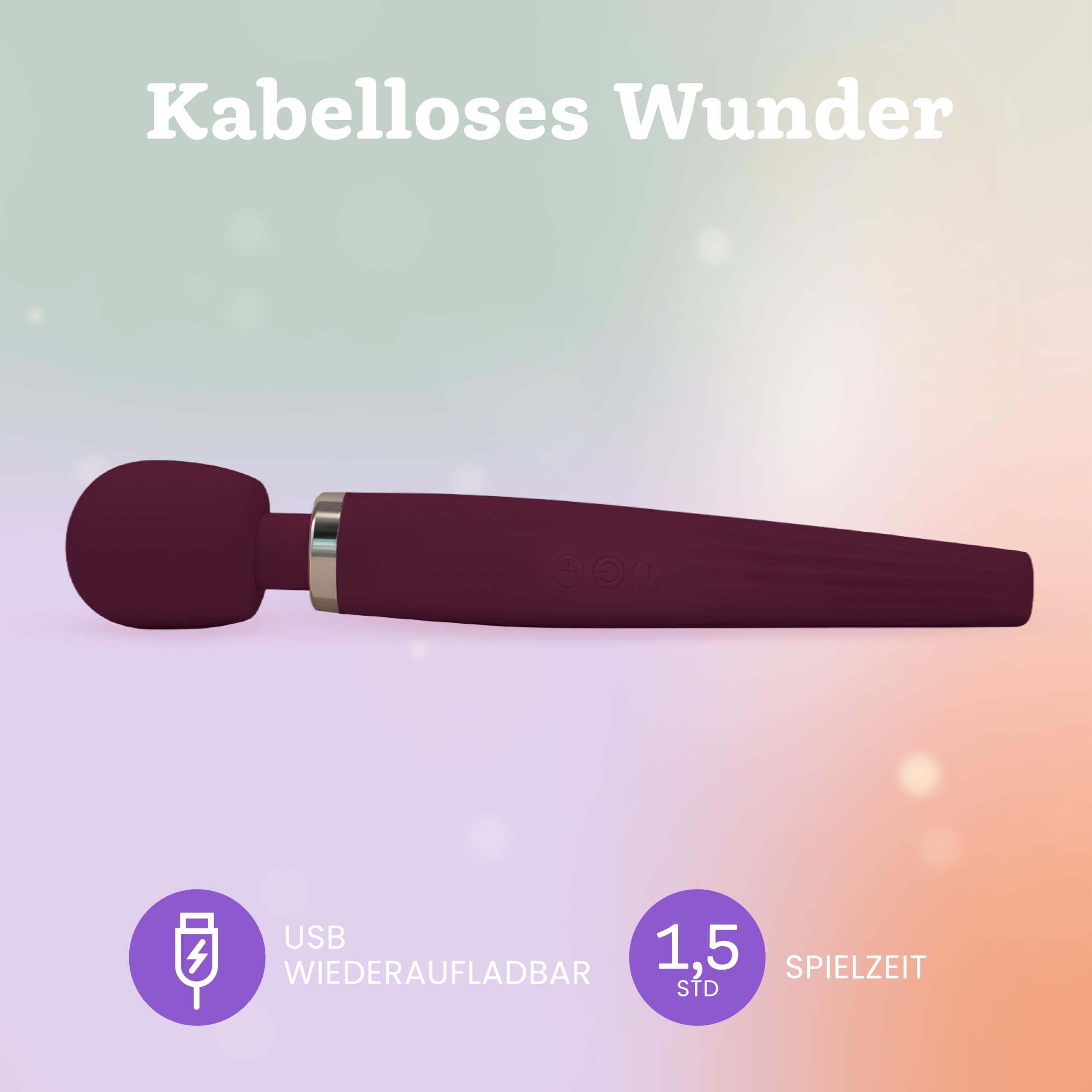DELUXE Wibrator Wodoodporny Bezprzewodowy, 5 Trybów, Silikonowy — miniatura 4