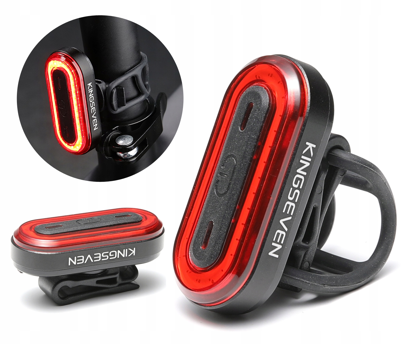 

Lampka rowerowa tył Usb Led Cob 50lm czujnik Stop