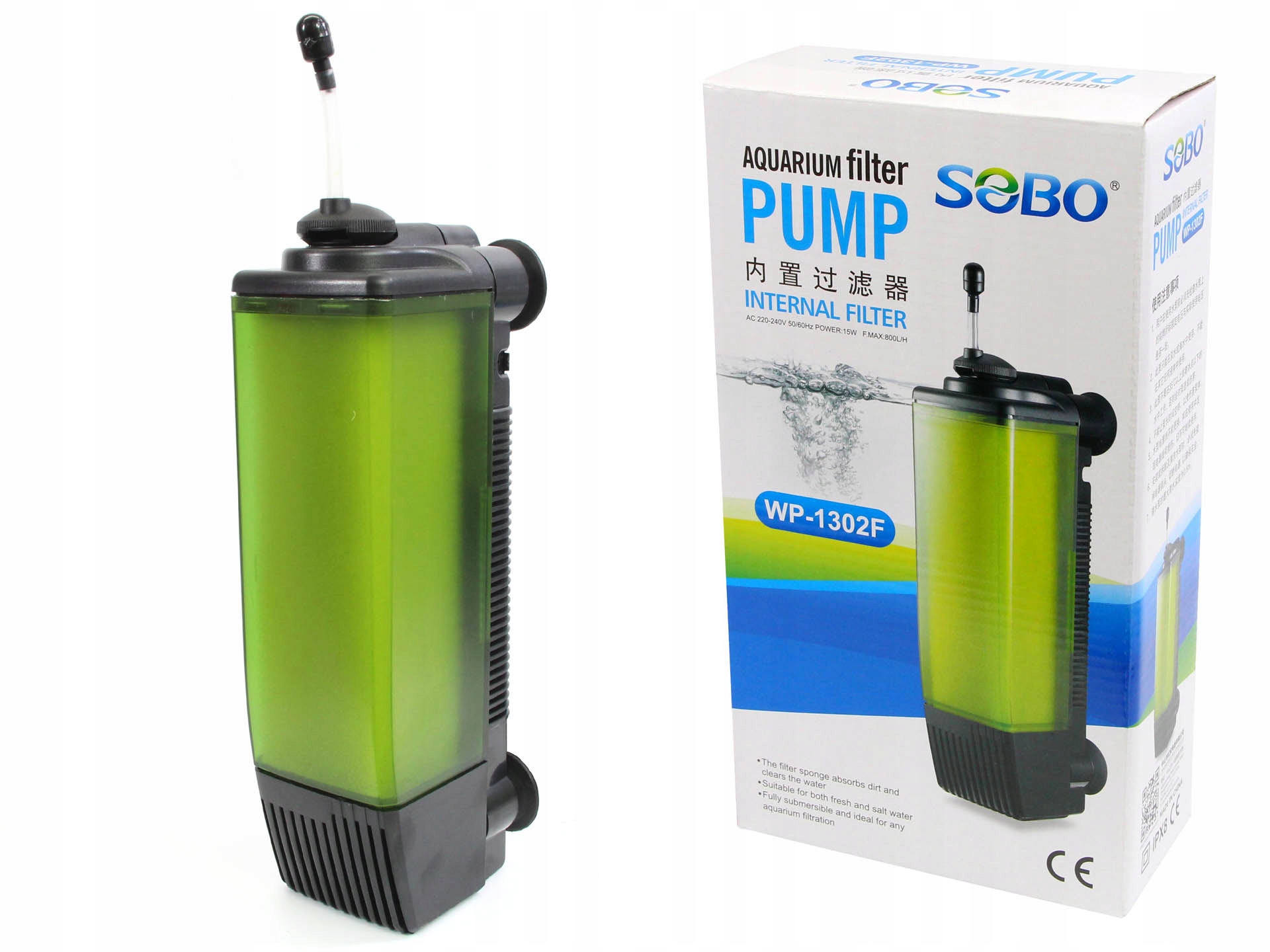 

Sobo WP-1302F Filtr Pick Up 800l/h Akwarium 80-180