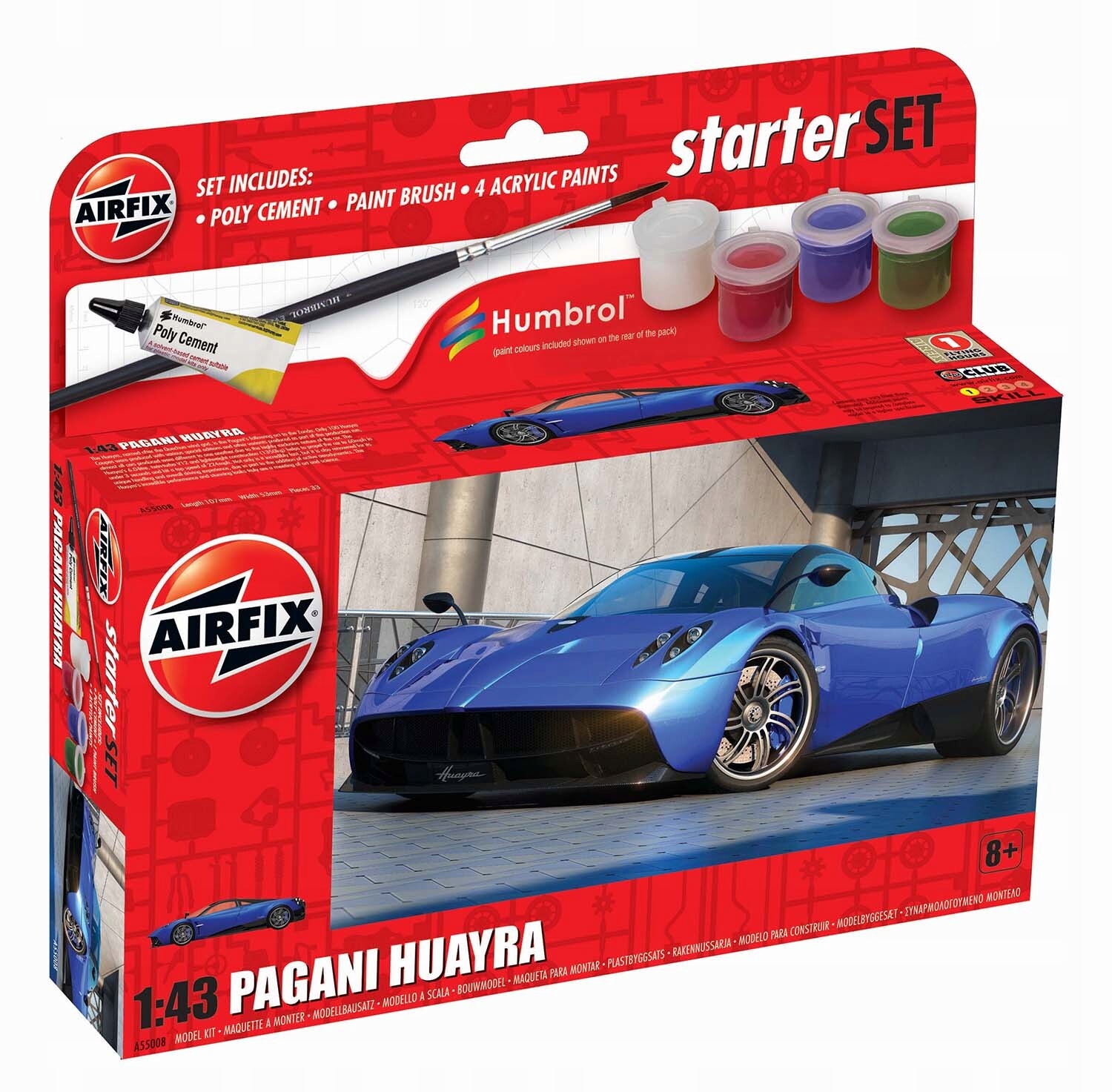 Airfix Starter Set Pagani Huayra Model ke slepení Měřítko: 1:43 El.33