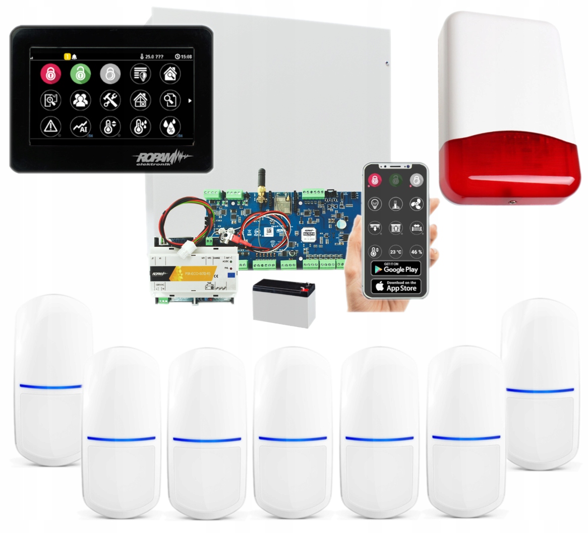 Ropam Neo Zestaw Alarmowy 7x Slim-pir Wifi App