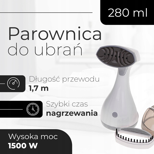 Parownica do ubrań Adler AD 5042 1500W szybkie nagrzewanie 30s