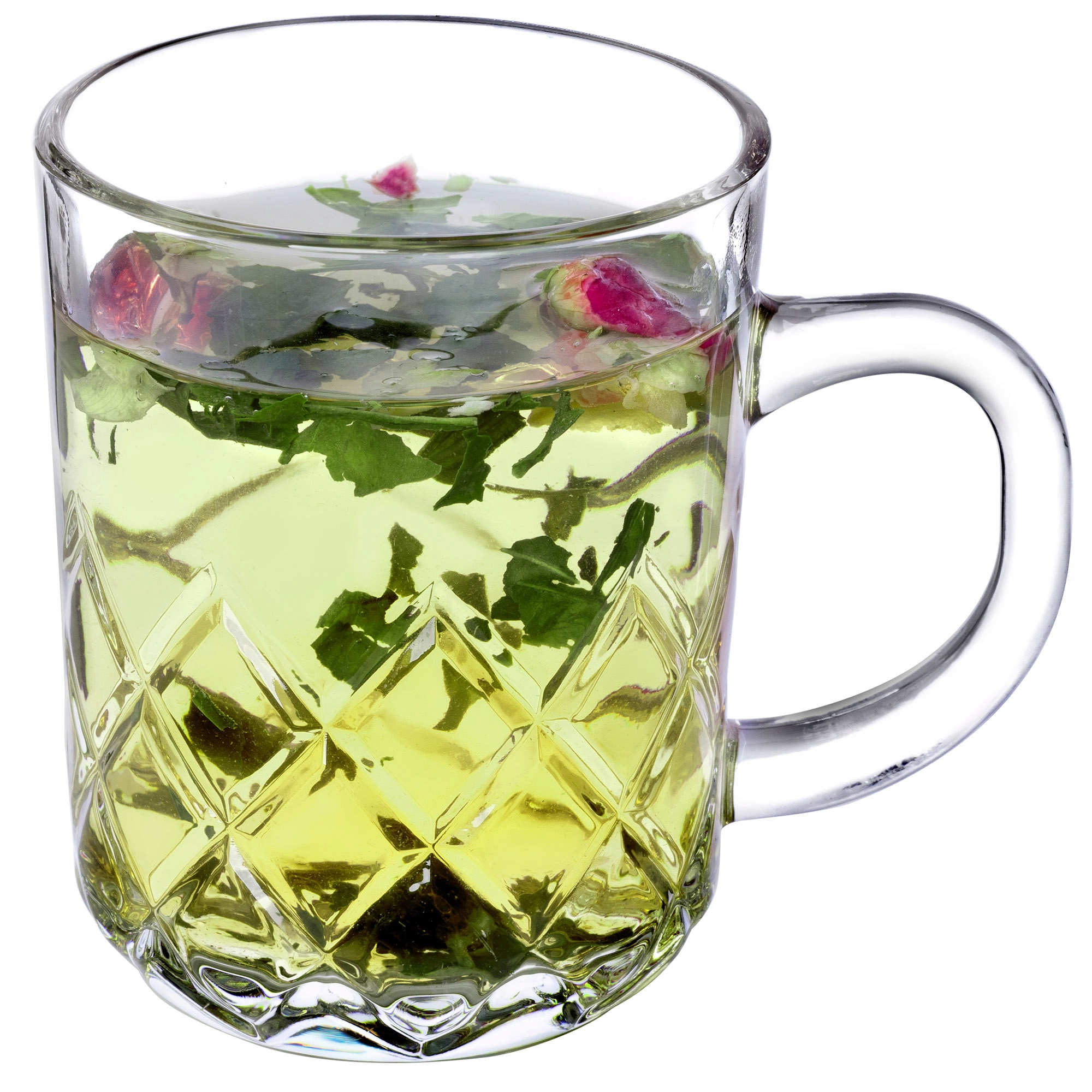 12x SZKLANKI DO HERBATY KAWY 230ml NAPOJÓW ZESTAW SZKLANEK Z UCHEM Marka Kadax