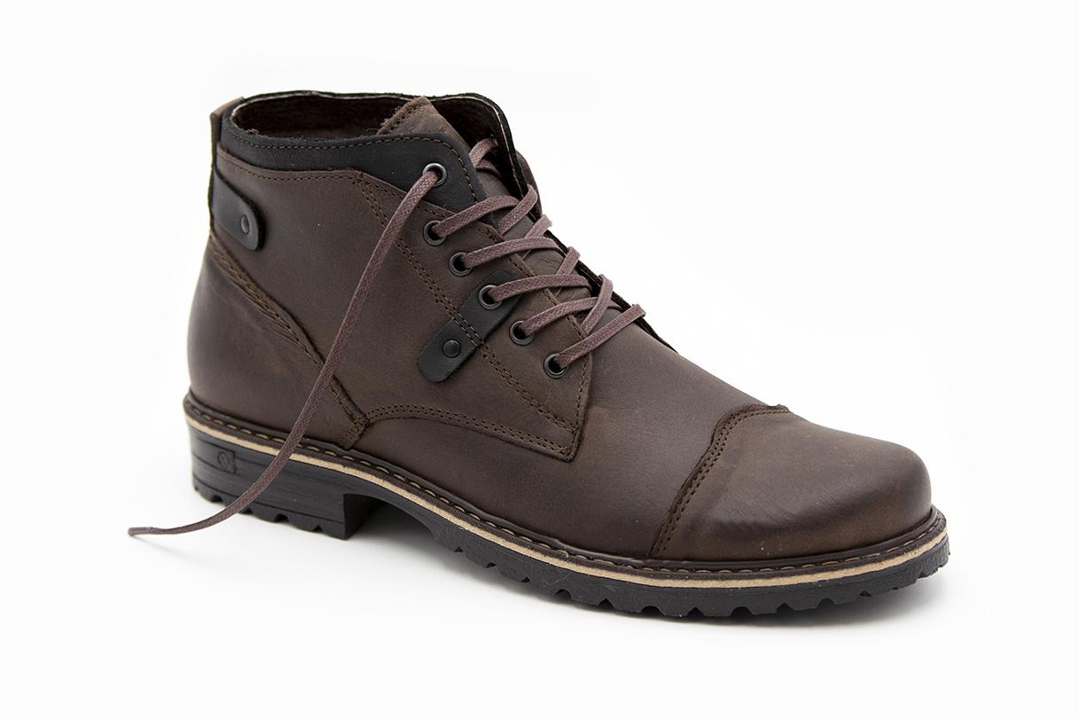 

Zimowe buty męskie skóra brąz od dobrebutypl