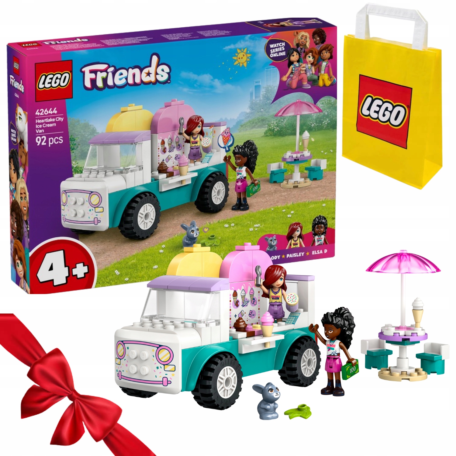 Zestaw Klocków Lego Friends Furgonetka Z Lodami W Mieście Heartlake 42644