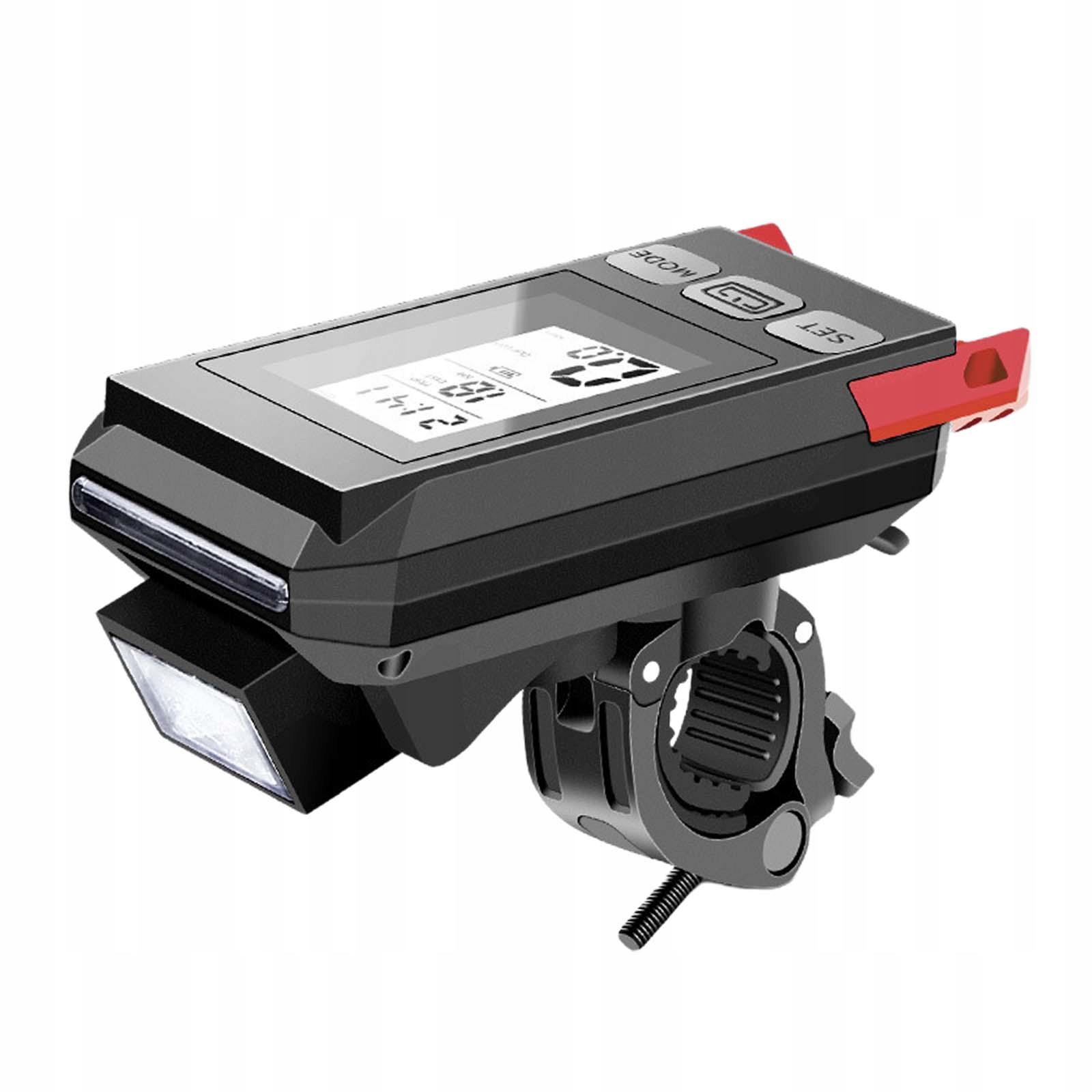 Komputer rowerowy USB z reflektorem Dzwonek rowerowy Wielofunkcyjny wyświet Marka bez marki