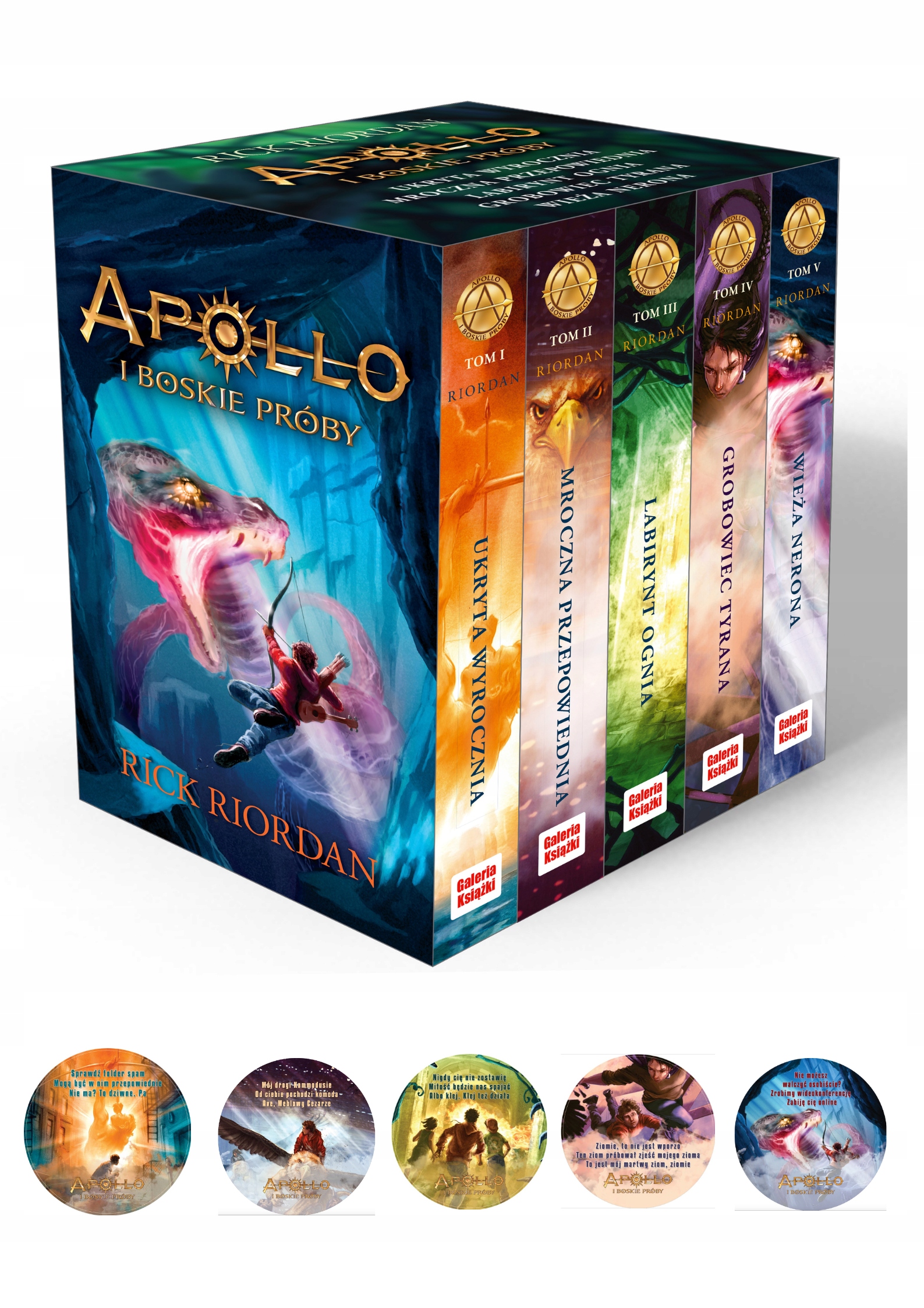 

Pakiet Rick Riordan Apollo I Boskie Próby +gratisy
