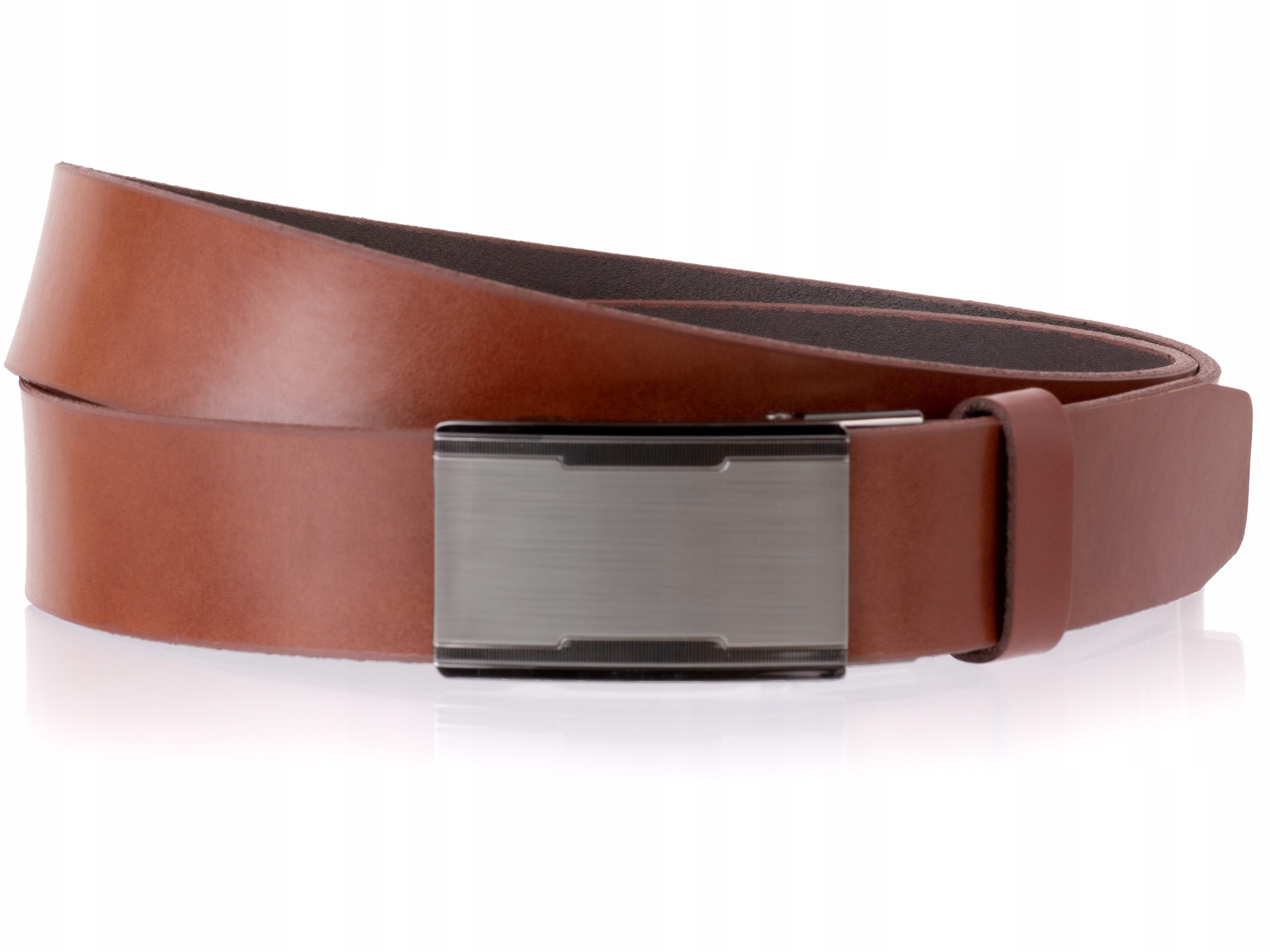 

Skórzany Brązowy pasek Klamra Automatyczna obw.105