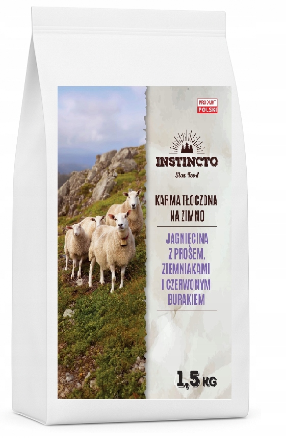 Levně Krmivo pro psy Instincto Premium Jehněčí za studena lisované mono 1.5 kg
