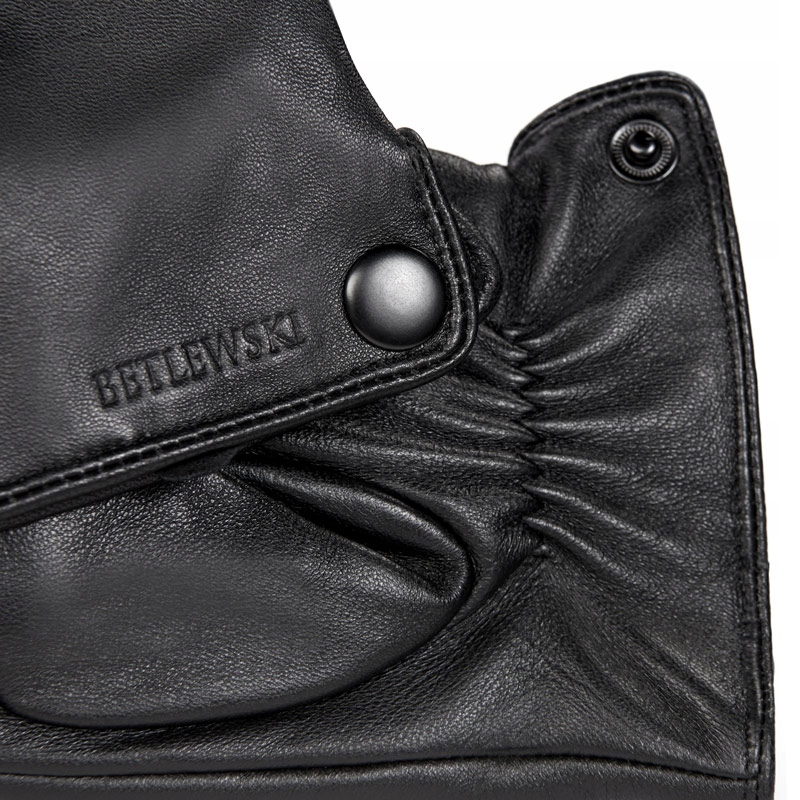 BETLEWSKI Rękawiczki skórzane męskie ocieplane XXL do ekranu dotykowego Rozmiar XXL