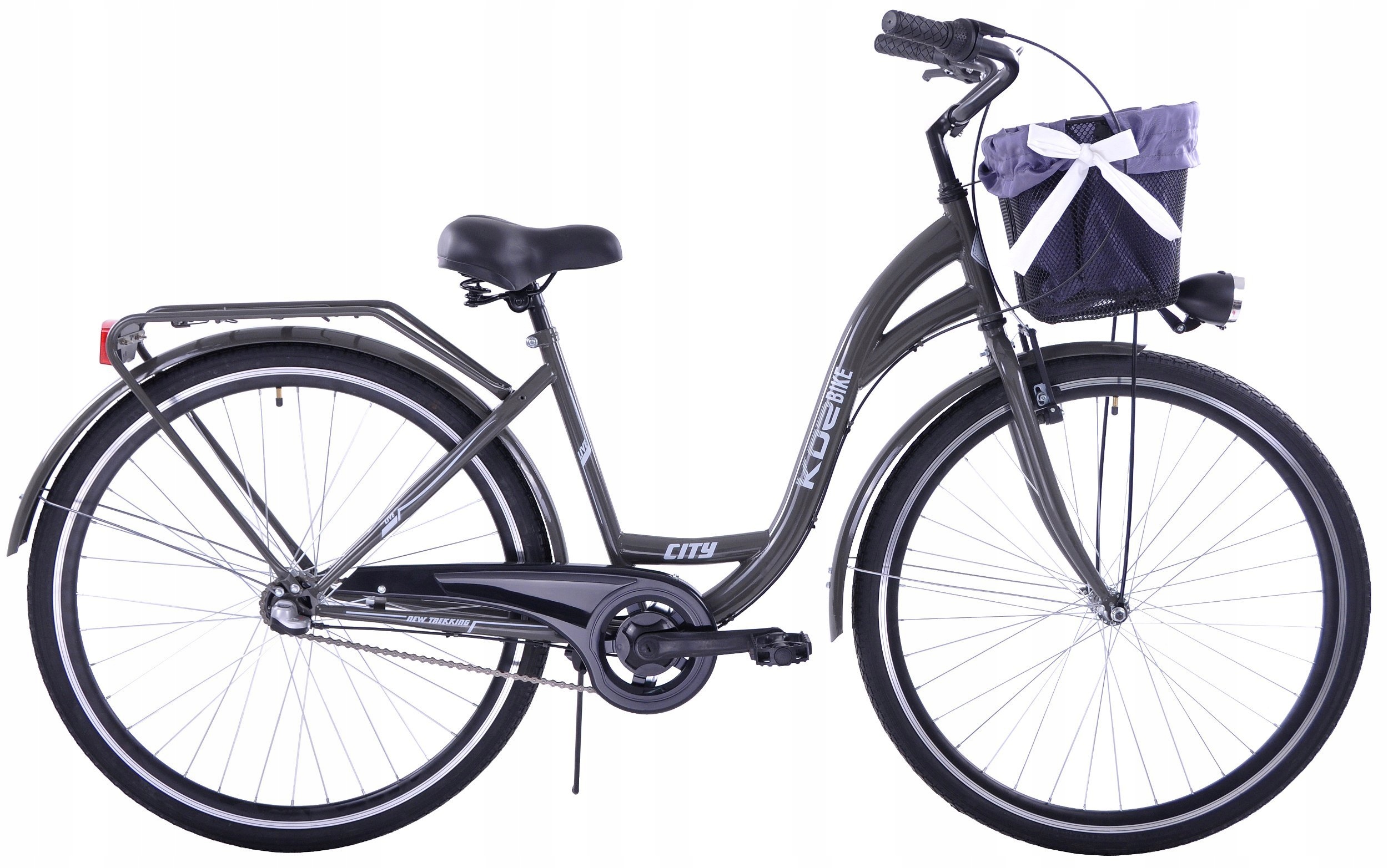 Rower miejski 28 damski Kozbike K3 3 biegi grafitowy8