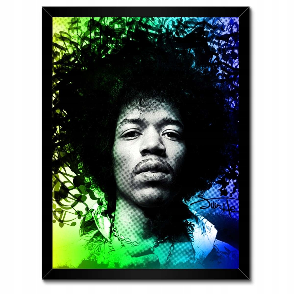 Plakáty v rámu 30x40 Duhový Hendrix
