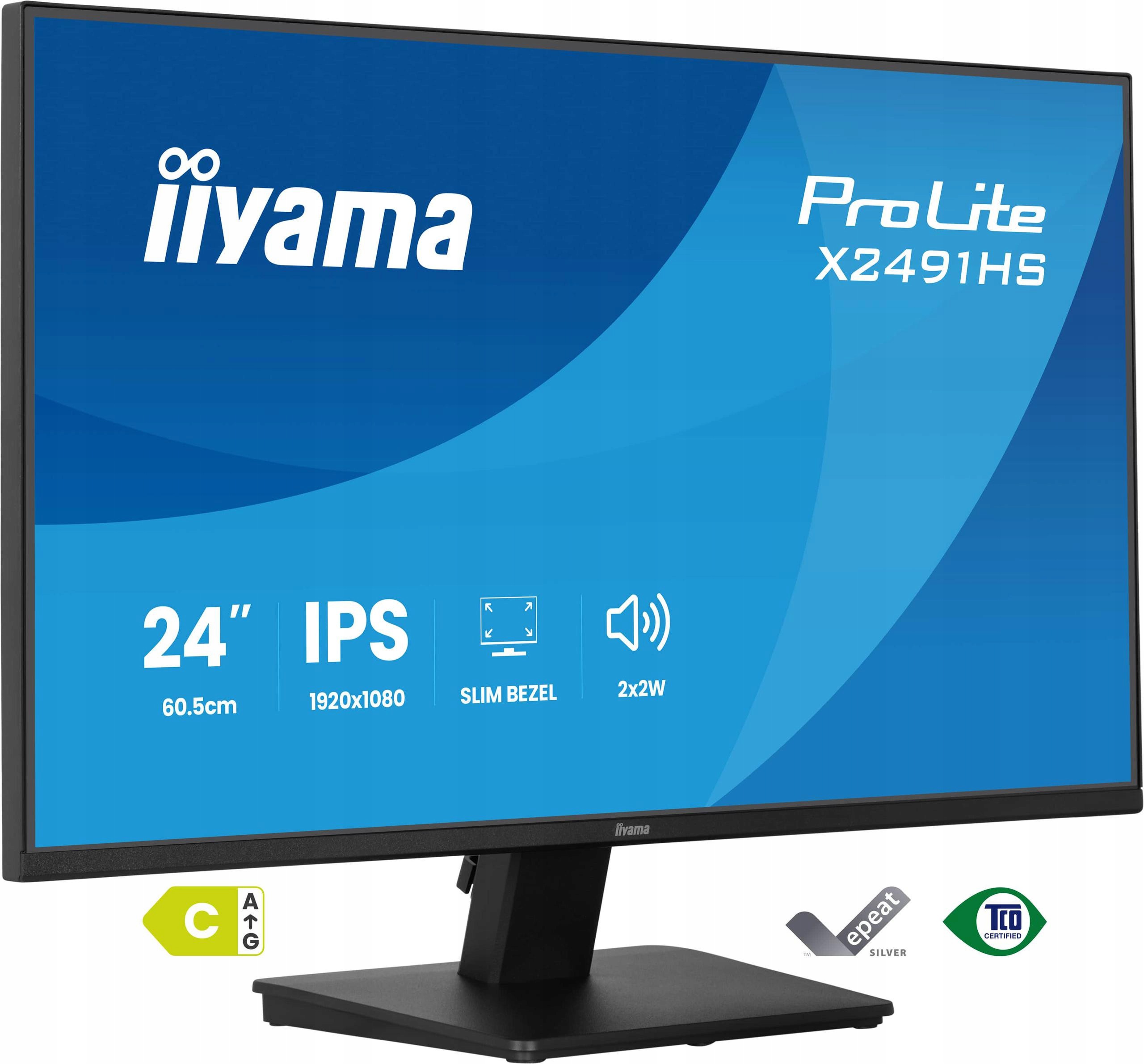 Led Monitor Iiyama X2491HS-B1 Hdmi Displayport Ips 120HZ 1MS Reproduktory Fhd