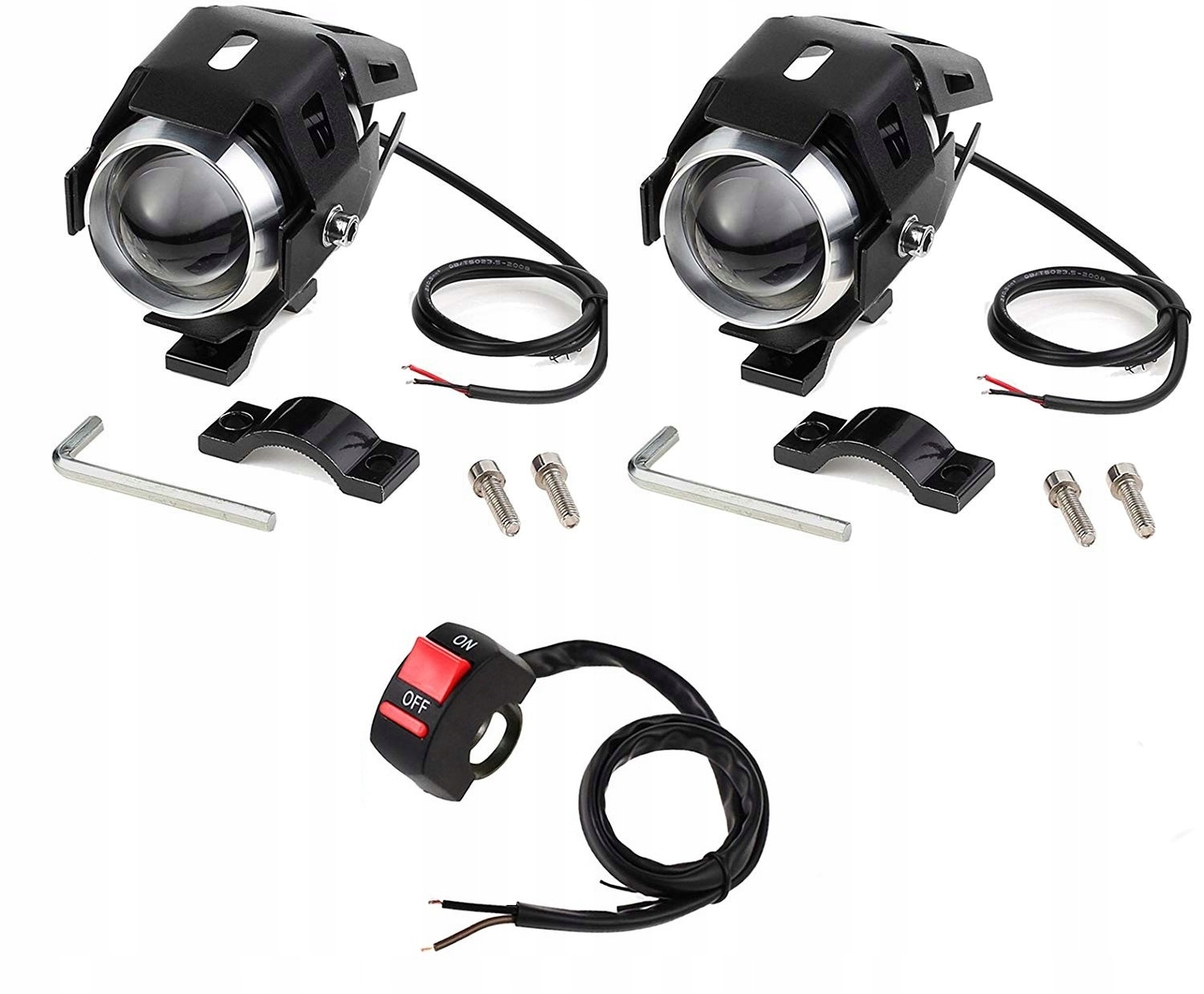 2x Halogen reflektor motocyklowy LED CREE XML Producent bez marki