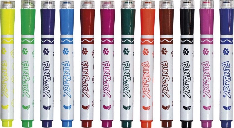 FLAMASTRY Z PIECZĄTKAMI 12K  7832