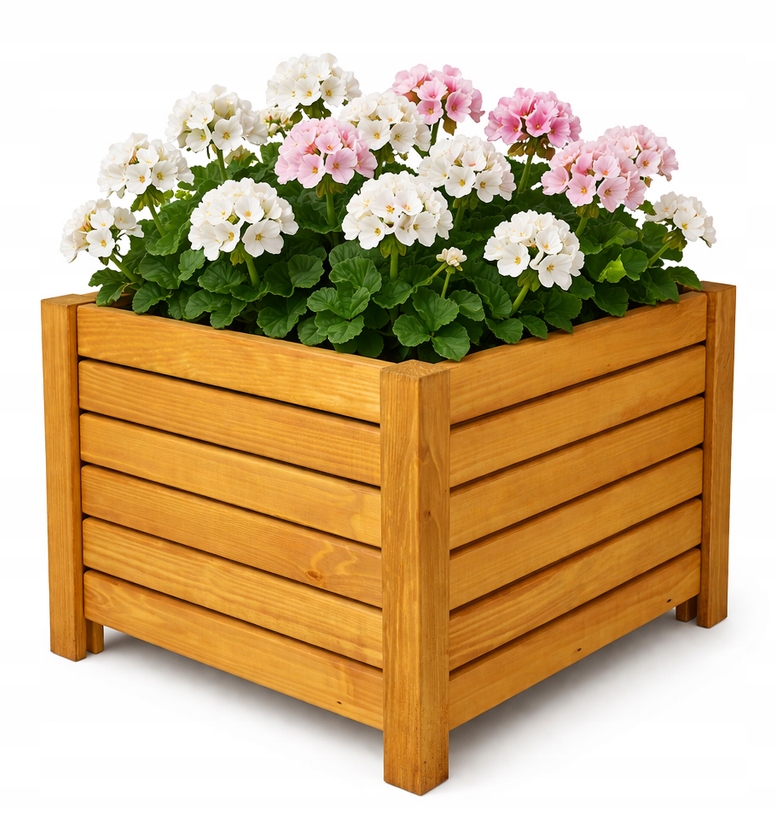 Drewniana Donica Ogrodowa na taras Skrzynka Duża