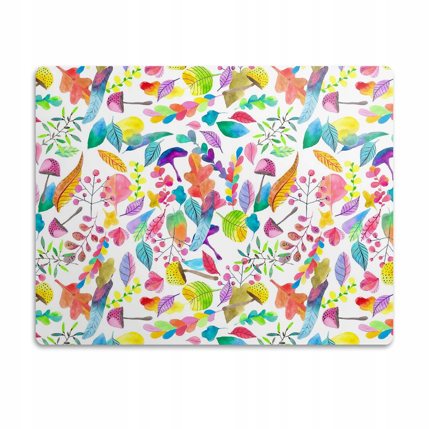 Levně Podložka pod misku pro psa Houby listy 90x60 cm
