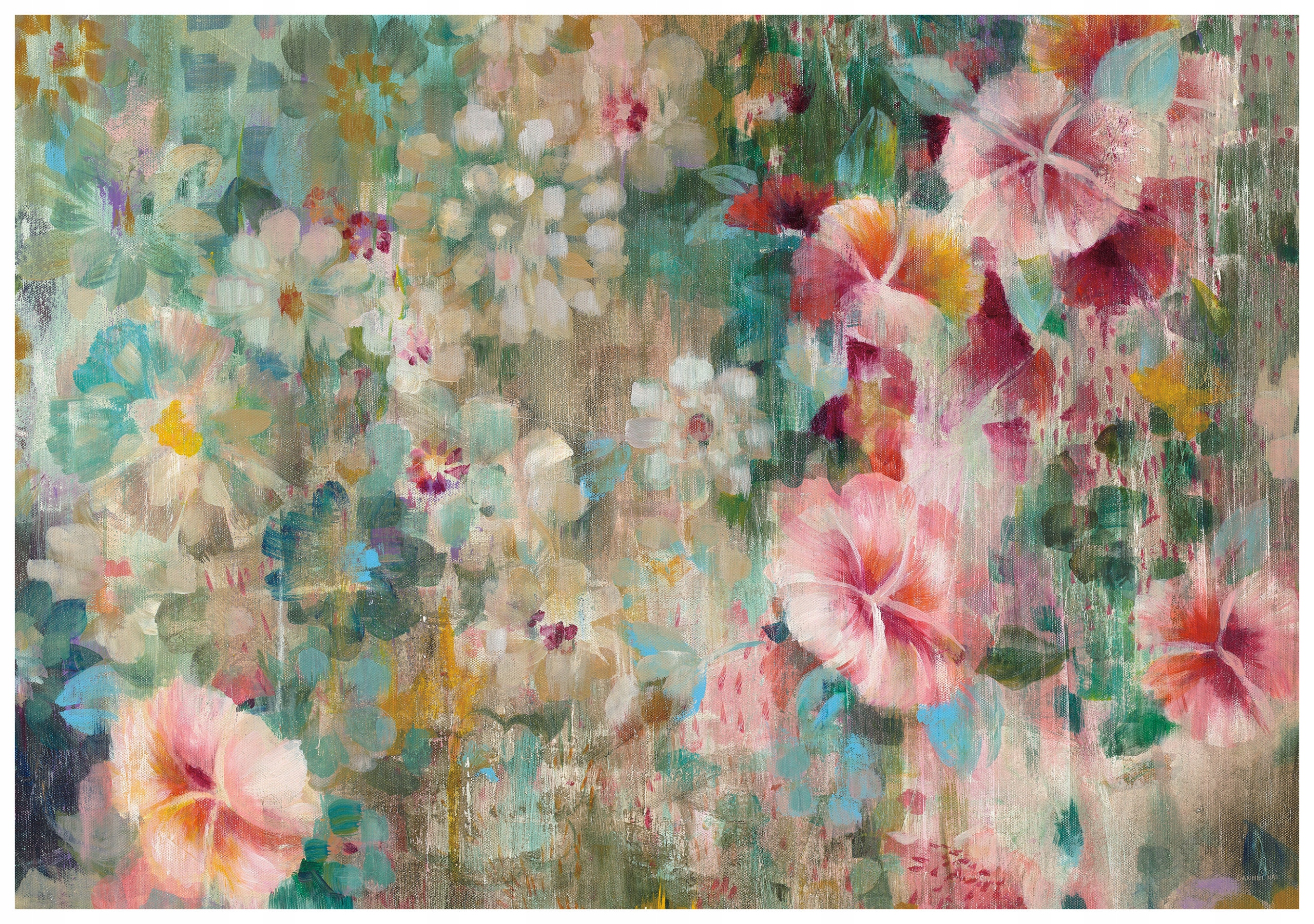 Fototapeta Kvety pastelové akvarely jemnosť na stenách 350x250 lepidlo