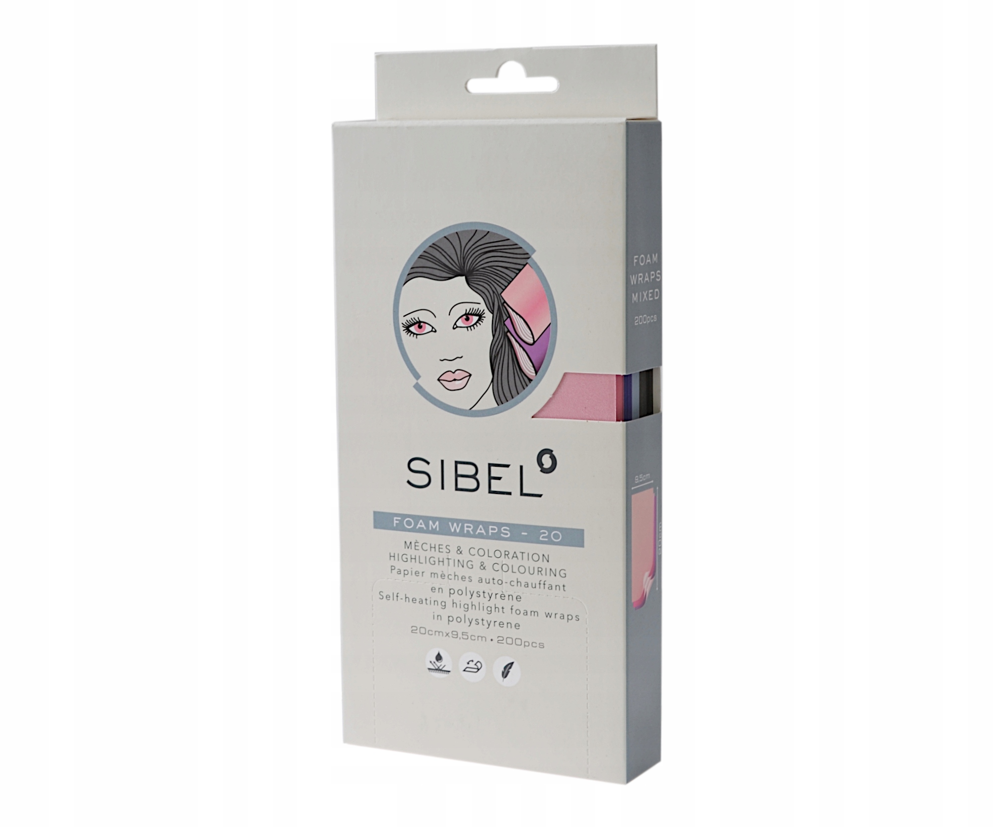 Papierki Do Pasemek Folia 20 x 9,5 cm 200szt mix