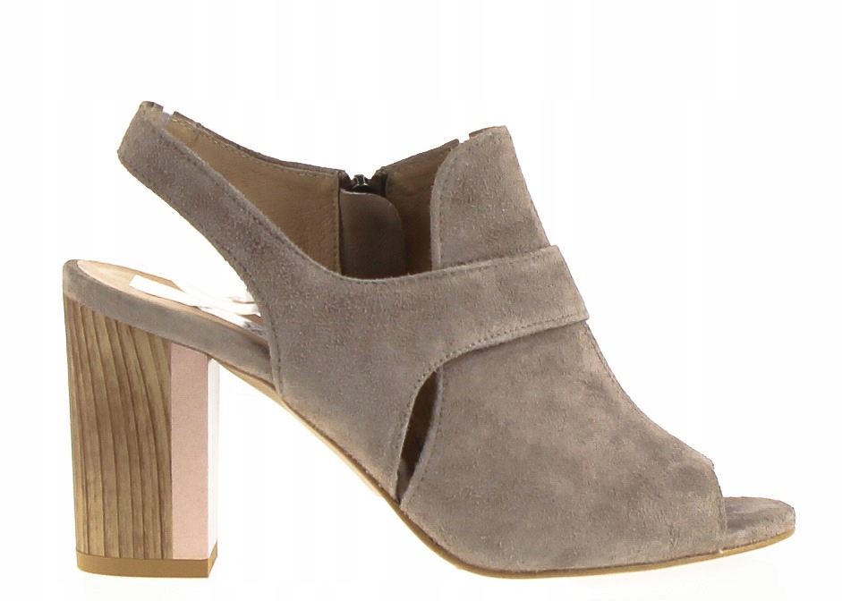 Béžové Stylové Ažurové Lodičky Na Volském Podpatku