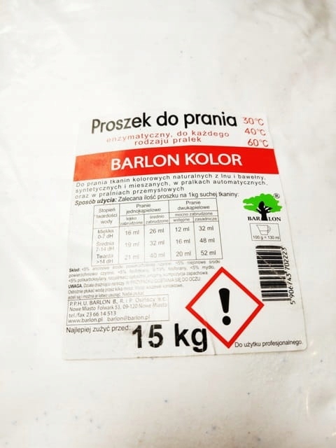 

Barlon Kolor 15KG Proszek do prania koloru