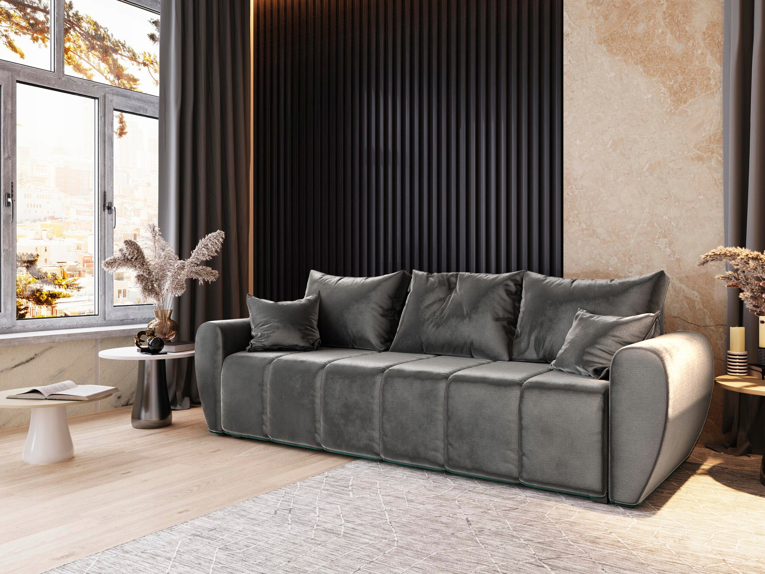 Madi pohodlná Velká Pohovka funkce spaní Rozkládací Pohovka pružiny Kontejner