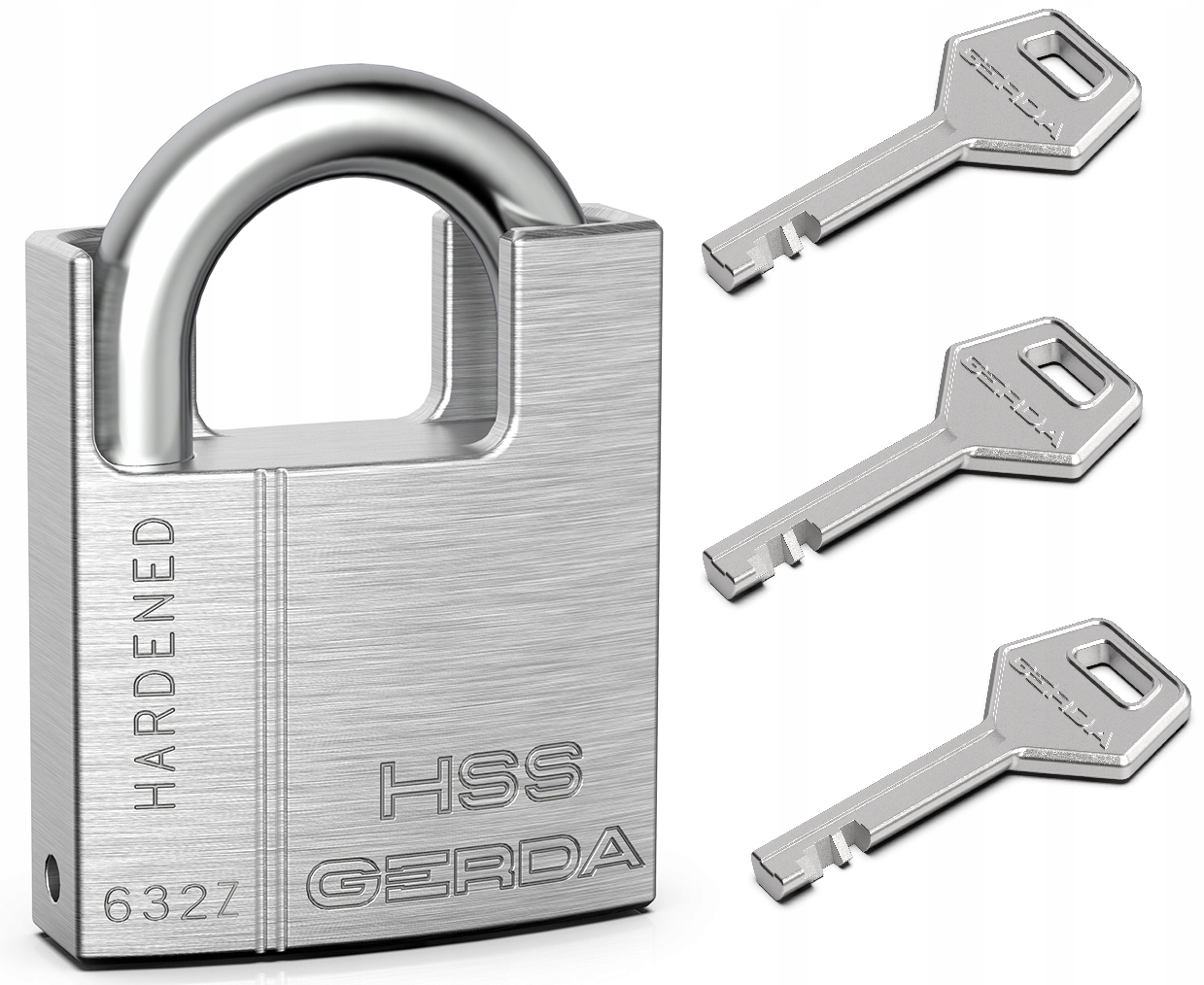 

Kłódka Gerda Hss 632 12mm Klucze CL6 Atest Klasa 4