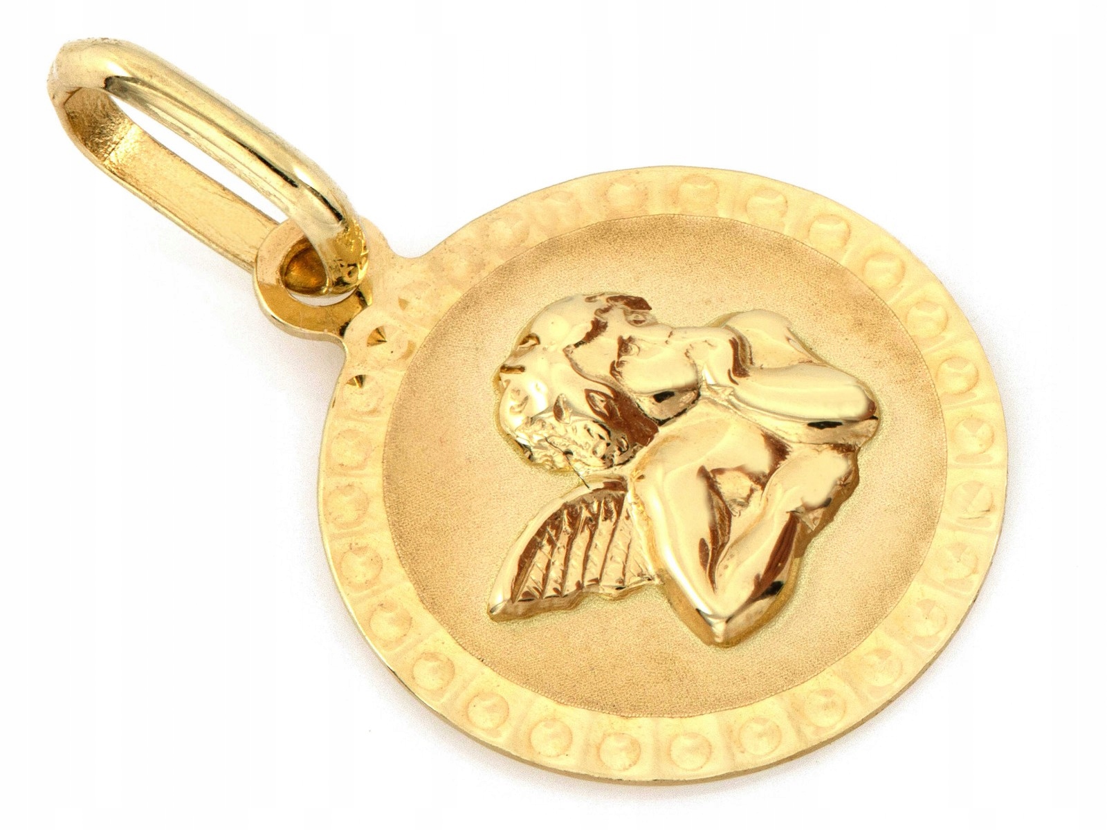 Ženský zlatý přívěsek 585 s módním andělem 14k