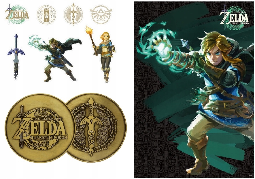 Zelda Tears Of The Kingdom Naklejki Plakat Moneta