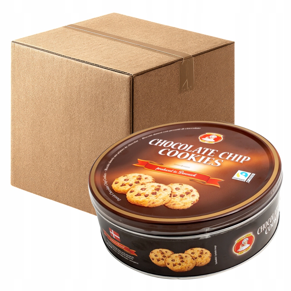 Levně Matheo Čokoládové sušenky v plechovce 12 x 454 g