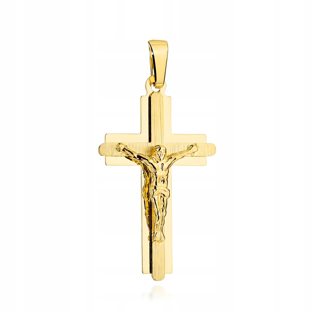 Kříž ze zlata 585 Ježíš bez kamenů 1.91 g bez kamenů jako dárek 14kt