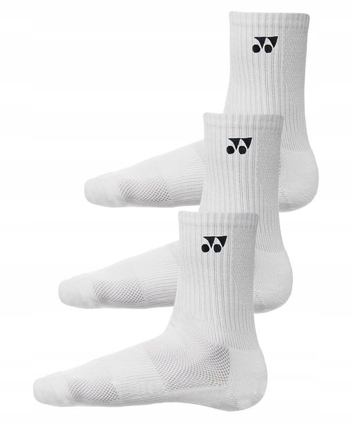 Sportovní Ponožky Yonex Crew Socks AC-8422 Bílé S-/35-39,5/ 3 páry
