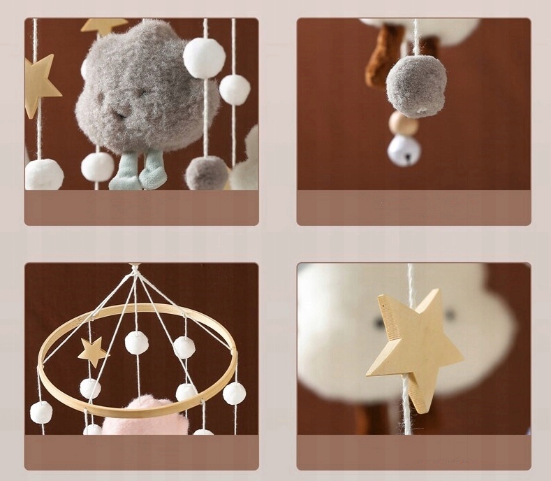 KARUZELA DO ŁÓŻECZKA CHMURKI ZAWIESZKA PLUSZOWA Marka inna