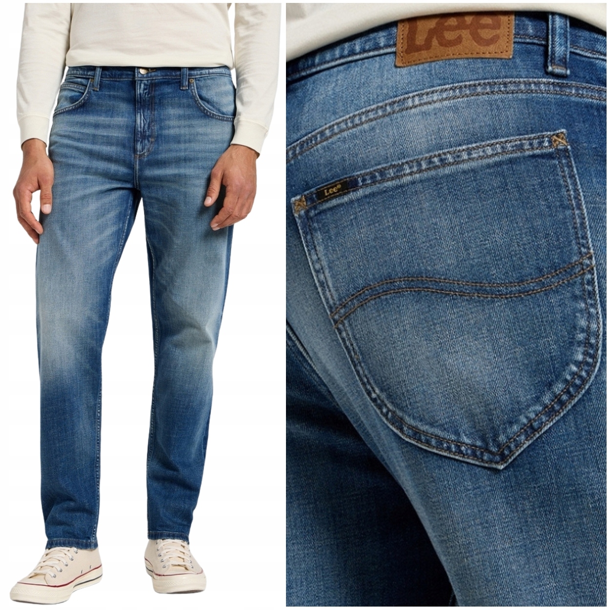 Lee Oscar relaxed Rising Tide volné zúžené džínové kalhoty W32 L34