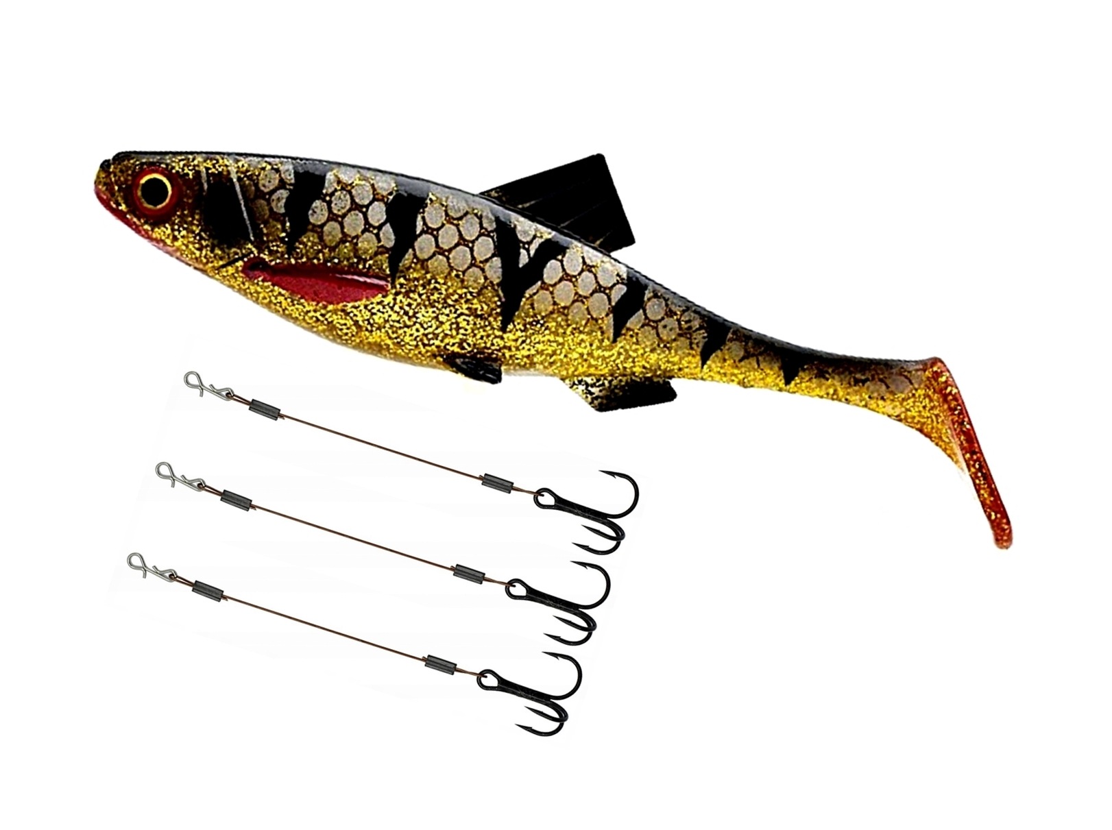 Ripper Miracle Fish 20cm 59.5g Natural Perch 3x Dozbrojka Na Szczupaka