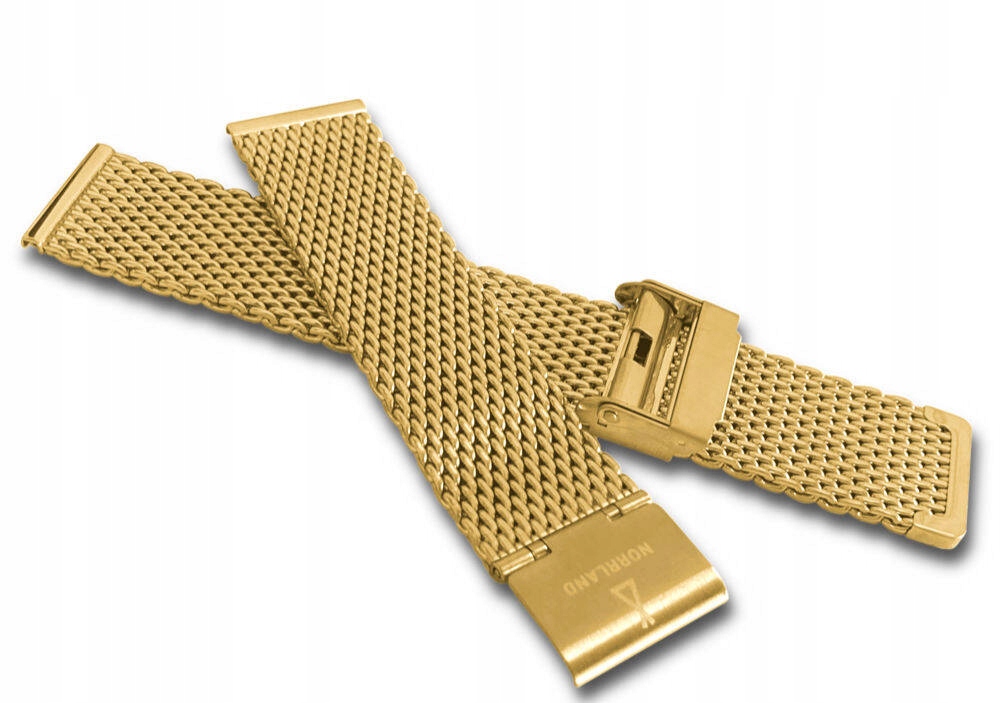 Zlatý Ocelový Mesh Náramek Pro Chytré Hodinky 20 mm Lavvu LSM0232