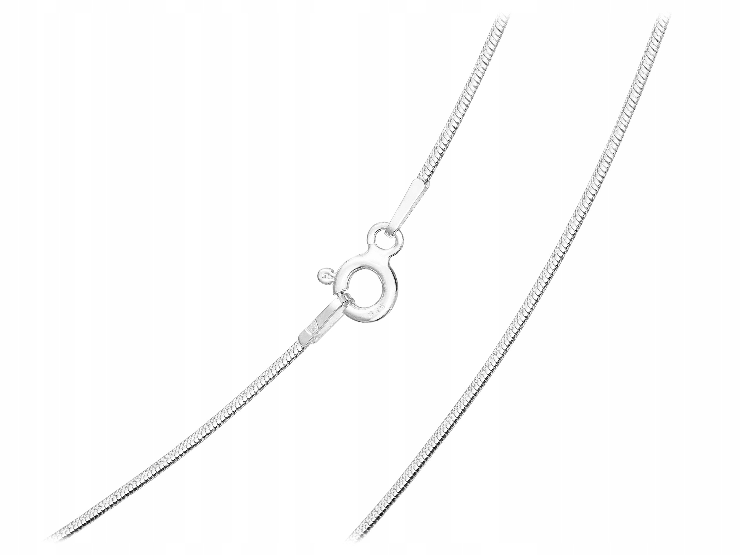 Dlouhý Tenký Stříbrný Řetízek Dámský Hadí Vzor Kulatý 0,9mm 50 cm